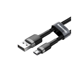 Kabel USB micro 0.5m czarno-szary Baseus CAMKLF-AG1 2.4A